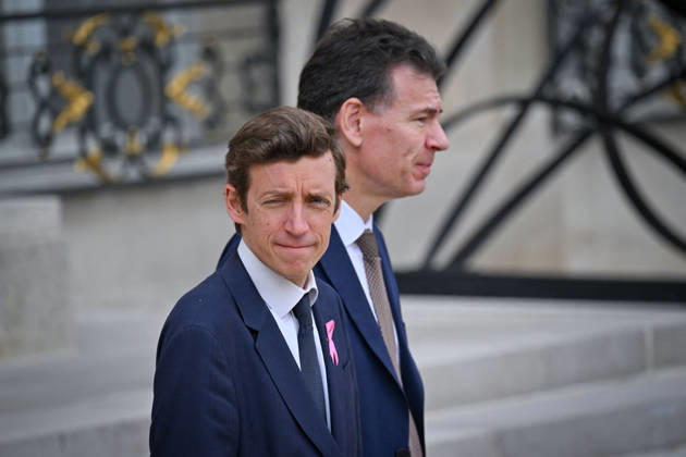 Weekly Cabinet Meeting at the Elysee Palace French Minister of Education Edouard Geffray and French Minister of Higher Education, Research and Space Philippe Baptiste leaves after the weekly cabinet meeting (Conseil des ministres) at the Elysee Palace in Paris, France, on October 14, 2026. Photo by Tomas Stevens ABACAPRESS.COM Paris France  Copyright: xStevensxTomas ABACAx