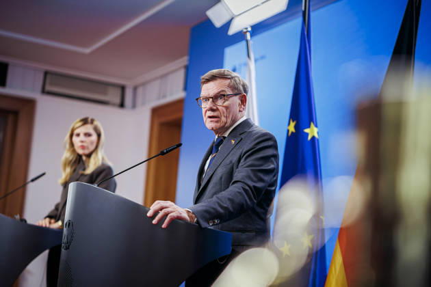Johann Wadephul (CDU), Bundesaussenminister, trifft Welislawa Petrowa-Tschamova (Velislava Petrova-Chamova), Aussenministerin von Bulgarien. Berlin, 14.10.2026. Fotografiert im Auftrag des Auswaertigen Amtes Berlin Deutschland Copyright: xThomasxTrutschel AAx