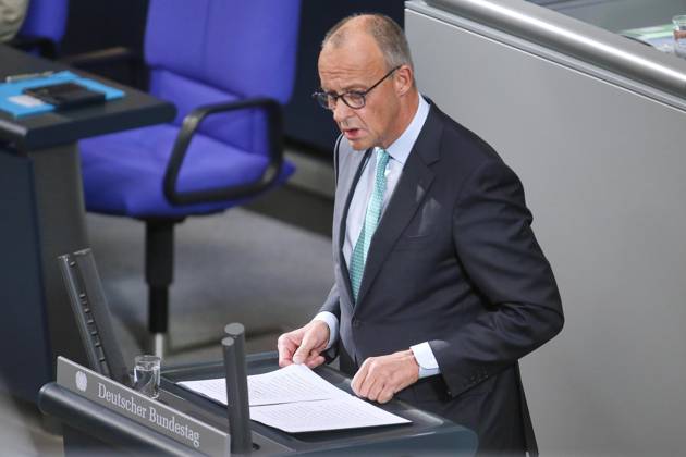 Berlin, Deutschland, 14.10.2026: Deutscher Bundestag: 101. Bundestagssitzung: Bundeskanzler Friedrich Merz (CDU) bei Abgabe einer Regierungserklärung Copyright: xdtsxNachrichtenagenturx dts_138750