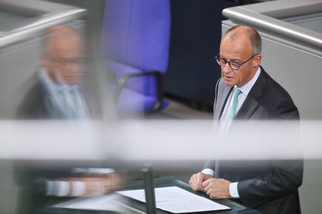 Berlin, Deutschland, 14.10.2026: Deutscher Bundestag: 101. Bundestagssitzung: Bundeskanzler Friedrich Merz (CDU) bei Abgabe einer Regierungserklärung Copyright: xdtsxNachrichtenagenturx dts_138752