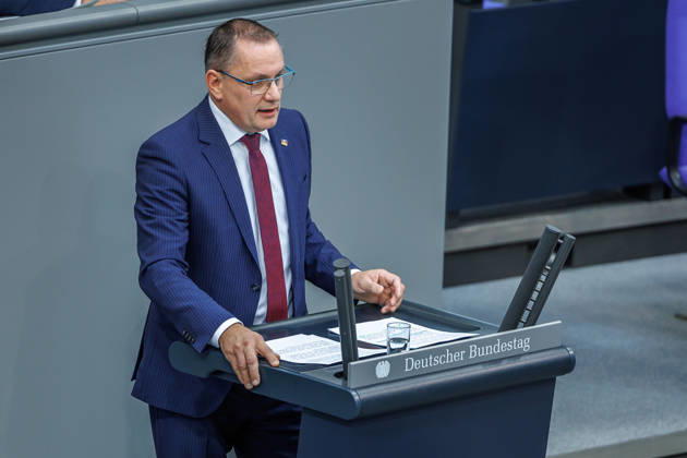Bundestag Tino Chrupalla (AfD) im Deutschen Bundestag am 14.10.26 in Berlin. Berlin Berlin Deutschland Bundestag