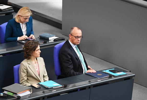 German Chancellor Friedrich Merz delivers government statement in Berlin ahead of EU Summit BERLIN, GERMANY – OCTOBER 14: German Chancellor Friedrich Merz delivers a government statement ahead of the upcoming meeting of the European Council in the Bundestag in Berlin, Germany, on October 14, 2026. Volodymyr Sindieiev Anadolu Berlin Germany. Editorial use only. Please get in touch for any other usage.  Copyright: x2026xAnadoluxVolodymyrxSindieievx