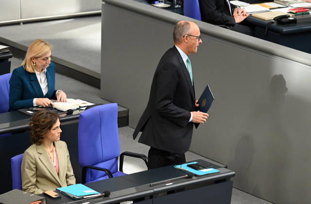 German Chancellor Friedrich Merz delivers government statement in Berlin ahead of EU Summit BERLIN, GERMANY – OCTOBER 14: German Chancellor Friedrich Merz delivers a government statement ahead of the upcoming meeting of the European Council in the Bundestag in Berlin, Germany, on October 14, 2026. Volodymyr Sindieiev Anadolu Berlin Germany. Editorial use only. Please get in touch for any other usage.  Copyright: x2026xAnadoluxVolodymyrxSindieievx