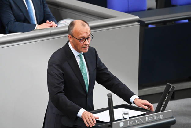German Chancellor Friedrich Merz delivers government statement in Berlin ahead of EU Summit BERLIN, GERMANY – OCTOBER 14: German Chancellor Friedrich Merz delivers a government statement ahead of the upcoming meeting of the European Council in the Bundestag in Berlin, Germany, on October 14, 2026. Volodymyr Sindieiev Anadolu Berlin Germany. Editorial use only. Please get in touch for any other usage.  Copyright: x2026xAnadoluxVolodymyrxSindieievx
