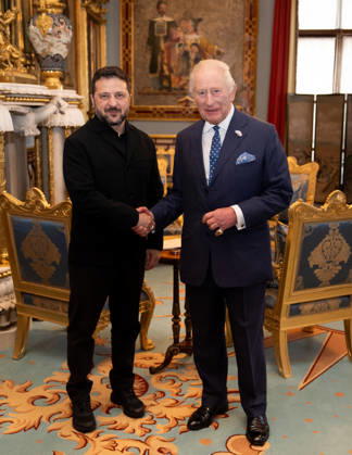 King Charles III greets President of Ukraine Volodymyr Zelensky at Buckingham Palace King Charles III during an audience with President of Ukraine Volodymyr Zelensky at Buckingham Palace, Central London. Picture date: Wednesday October 14, 2026., Credit:Aaron Chown PA ROTA - B68 Avalon UK, London  Copyright: xAaronxChownx xPAxROTAx-xB68x xAvalonx 1143291603