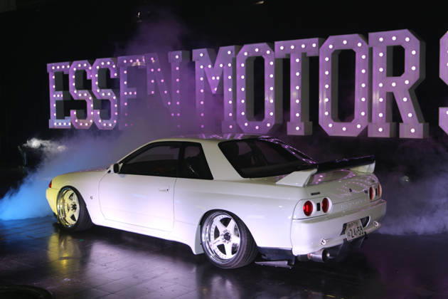 Nissan Skyline BNR32 GT-R V-Spec II (Baujahr 1994, aktuelles Kampagnenfahrzeug der Essen Motor Show 2026, Sonderschau tuningXperience), Medientermin Carwalk zur Essen Motor Show am 14.10.2026 in der Messe Essen im Vorfeld der Essen Motor Show 2026 (28.11.-06.12.2026, EMS Preview 27.11.2026)