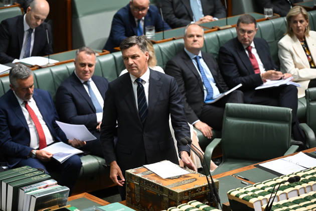 QUESTION TIME, Australian Opposition Leader Angus Taylor speaks during Question Time in the House of Representatives at Parliament House in Canberra, Thursday, October 15, 2026. ( NO ARCHIVING CANBERRA AUSTRALIAN CAPITAL TERRITORY Australia  Copyright: xLUKASxCOCHx 20261015192964081432