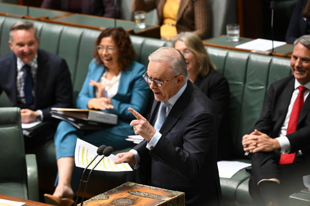 QUESTION TIME, Australian Prime Minister Anthony Albanese speaks during Question Time in the House of Representatives at Parliament House in Canberra, Thursday, October 15, 2026. ( NO ARCHIVING CANBERRA AUSTRALIAN CAPITAL TERRITORY Australia  Copyright: xLUKASxCOCHx 20261015169496664379