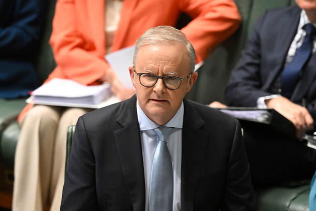 QUESTION TIME, Australian Prime Minister Anthony Albanese reacts during Question Time in the House of Representatives at Parliament House in Canberra, Thursday, October 15, 2026. ( NO ARCHIVING CANBERRA AUSTRALIAN CAPITAL TERRITORY Australia  Copyright: xLUKASxCOCHx 20261015115872903152