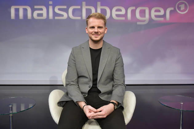 Tim Klüssendorf in der ARD-Talkshow maischberger im Studio Berlin Adlershof. Berlin, 14.10.2026