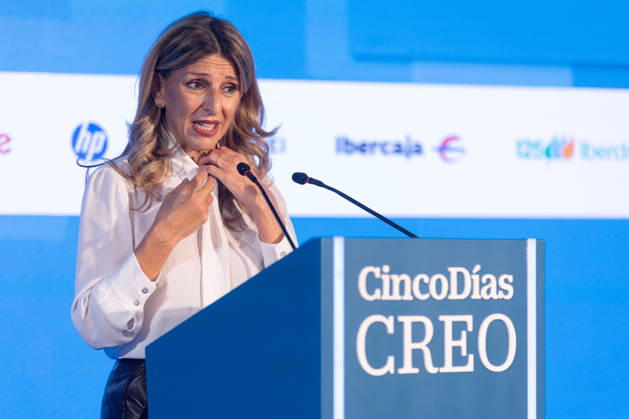 Second Day of the CREO Forum The Second Vice President of the Government and Minister of Labor, Yolanda Díaz, during the third edition of the CREO Forum at the Westin Palace Hotel in Madrid on October 15, 2026, in Madrid, Spain. The forum, organized by the newspaper Cinco Días, is being held on October 14 and 15 under the acronym that defines its core values: Growth, Responsibility, Excellence, and Opportunity. October 15, 2026, Spain Copyright: xEduardoxParrax 7847064