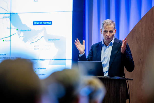 Norsk Industri Offshore sitt apne medlemsmote Oslo 20261015. Jarand Rystad, arbeidende styreleder i Rystad Energy, pa Norsk Industri Offshore sitt apne medlemsmote i Naeringslivets hus. Foto: Stian Lysberg Solum NTB Oslo Norge fvCPCXxwqPc EDITORIAL USE ONLY Ref:_BUSfvCPCXxwqPc.jpg Copyright: xStianxLysbergxSolumx xNTBx