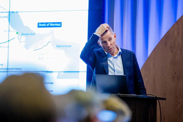 Norsk Industri Offshore sitt apne medlemsmote Oslo 20261015. Jarand Rystad, arbeidende styreleder i Rystad Energy, pa Norsk Industri Offshore sitt apne medlemsmote i Naeringslivets hus. Foto: Stian Lysberg Solum NTB Oslo Norge KwpBqZ9M_BY EDITORIAL USE ONLY Ref:_BUSKwpBqZ9M_BY.jpg Copyright: xStianxLysbergxSolumx xNTBx