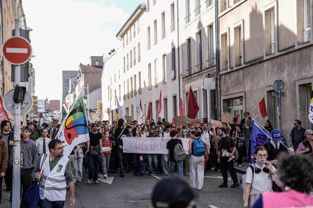 Student protests continue in Nancy NANCY, FRANCE - OCTOBER 15: Students march through the city center during a public demonstration in Nancy, France, on October 15, 2026. Students took to the streets to voice their demands regarding education and youth policies as part of ongoing mobilizations. Muhammed Said Tako Anadolu Nancy France. Editorial use only. Please get in touch for any other usage.  Copyright: x2026xAnadoluxMuhammedxSaidxTakox