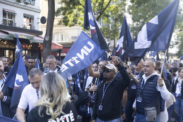 Police Officers Protest - Paris Several thousand police officers from the UN1TE police union demonstrated in Paris on October 15, 2026 to protest against their working conditions. Photos by Jérémy Paoloni ABACAPRESS.COM Paris France  Copyright: xPaolonixJeremy ABACAx