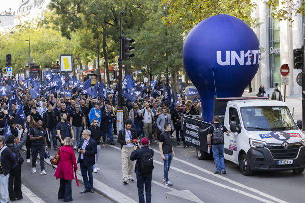 Police Officers Protest - Paris Several thousand police officers from the UN1TE police union demonstrated in Paris on October 15, 2026 to protest against their working conditions. Photos by Jérémy Paoloni ABACAPRESS.COM Paris France  Copyright: xPaolonixJeremy ABACAx