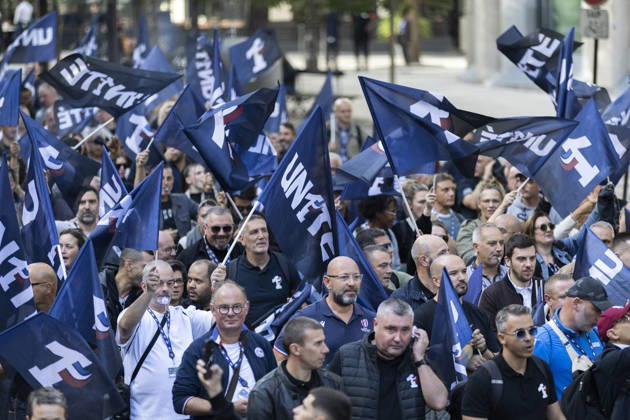 Police Officers Protest - Paris Several thousand police officers from the UN1TE police union demonstrated in Paris on October 15, 2026 to protest against their working conditions. Photos by Jérémy Paoloni ABACAPRESS.COM Paris France  Copyright: xPaolonixJeremy ABACAx