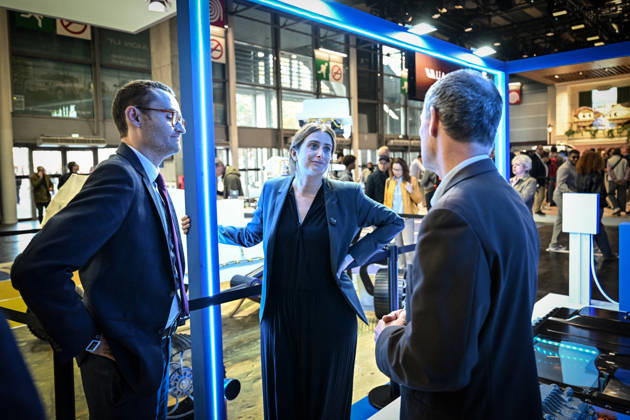 Marine Tondelier at the Paris Motor Show 2026 Leader of the Ecologists and French candidate for presidency Marine Tondelier at the International Motor Show 2026 in Paris Porte de Versailles on October 15,2026. Photo by Tomas Stevens ABACAPRESS.COM France  Copyright: xStevensxTomas ABACAx