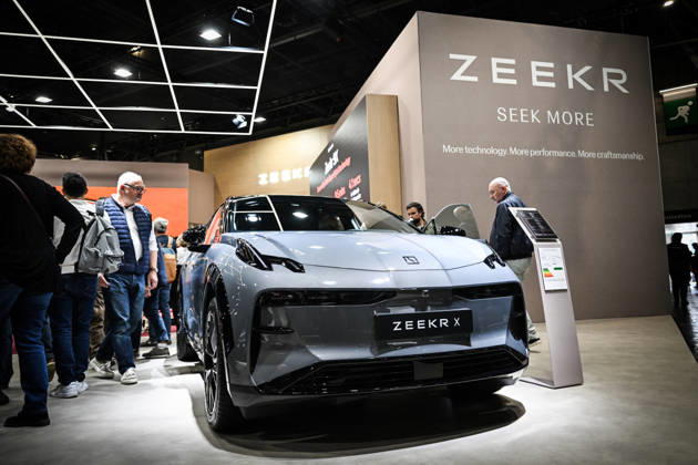 Paris Motor Show 2026 ZEEKR Automobile, A Chinese automaker owned by Geely Automobile Holdings, at the International Motor Show 2026 in Paris Porte de Versailles on October 15,2026. Photo by Tomas Stevens ABACAPRESS.COM Paris France  Copyright: xStevensxTomas ABACAx