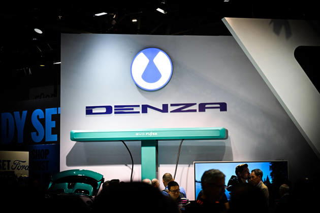 Paris Motor Show 2026 Denza Automobile logo at the International Motor Show 2026 in Paris Porte de Versailles on October 15,2026. Photo by Tomas Stevens ABACAPRESS.COM Paris France Copyright: xStevensxTomas ABACAx