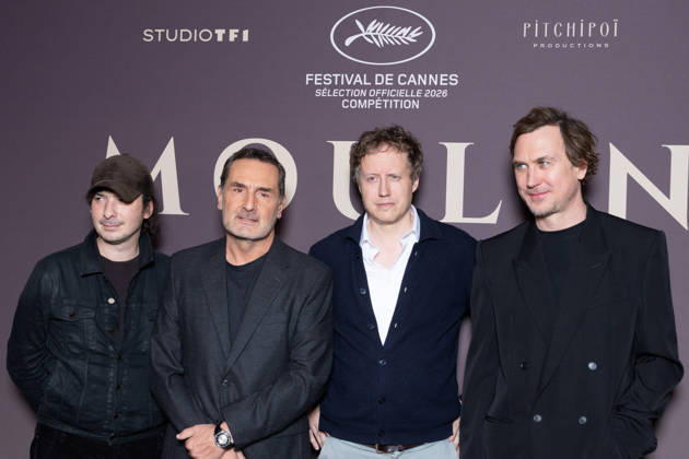Moulin Paris Film Premiere Olivier Demangel, Gilles Lellouche, László Nemes, Lars Eidinger attends Moulin Paris Film Premiere at Max Linder on October 15, 2026 in Paris, France. Photo by Nasser Berzane ABACAPRESS.COM Paris France  Copyright: xBerzanexNasser ABACAx