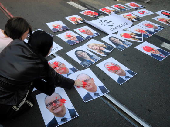 IPA89758434 - Turin, October 16, 2026: Student protests calling for funding for schools, not for war  Copyright: xCostantinoxSergix xCostantinoxSergix IPA89758434