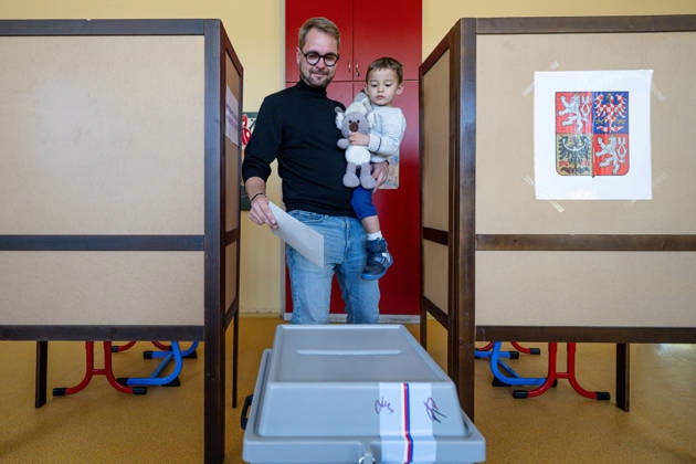 TOP 09 Chairman Matej Ondrej Havel cast his vote in the second round of the Senate elections in the Hradec Kralove district, in Hradec Kralove, Hradec Kralove Region, Czech republic on October 16, 2026. (CTKxPhoto DavidxTanecek) CTKPhotoP2026101605160  CTKPhotoP2026101605160
