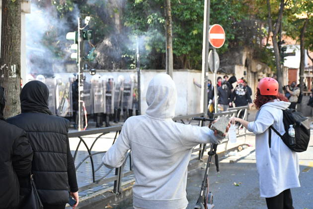 Demonstrations organized by students demanding improvements to their educational conditions continue in Albania TIRANA, ALBANIA - OCTOBER 16: Riot police deploy tear gas during clashes with student demonstrators protesting for improved educational conditions and lower fees in Tirana, Albania on October 16, 2026. Security forces intervened with tear gas and crowd-control measures after confrontations broke out near key government structures and university perimeters. Olsi Shehu Anadolu Tirana Albania. Editorial use only. Please get in touch for any other usage.  Copyright: x2026xAnadoluxOlsixShehux