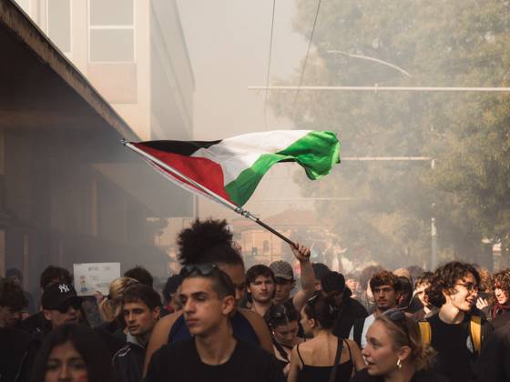 October 16, 2026, Bologna, Italy: BOLOGNA, ITALY, OCTOBER 16, 2026: Students march through central Bologna demanding improved school conditions and greater investment in education rather than military spending, during a day of student demonstrations across Italy. Bologna Italy  - ZUMAq101 20261016_zna_q101_216 Copyright: xAlessandroxDelxBonox