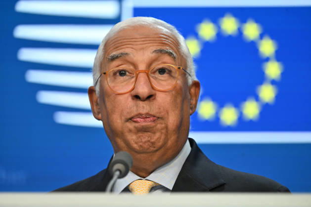 Antonio Costa and Ursula von der Leyen hold press conference after EU Leaders Summit BRUSSELS, BELGIUM - OCTOBER 16: European Council President Antonio Costa, (seen), and European Commission President Ursula von der Leyen, speak during a press conference following the European Union Leaders Summit, on October 16, 2026 in Brussels, Belgium. Dursun Aydemir Anadolu Brussels Belgium. Editorial use only. Please get in touch for any other usage.  Copyright: x2026xAnadoluxDursunxAydemirx