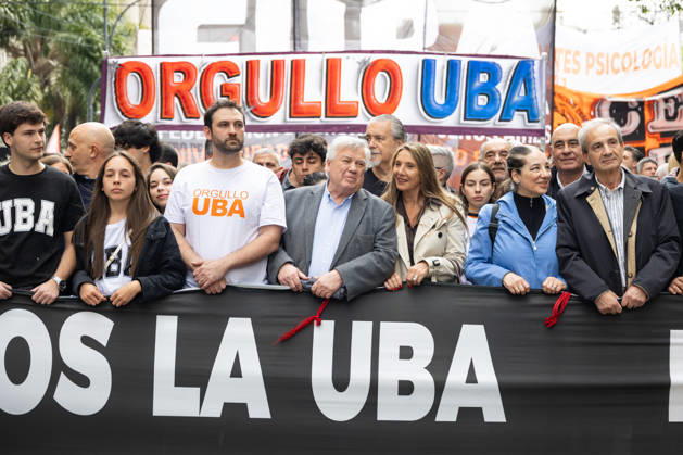 October 16, 2026, Buenos Aires, Buenos Aires, Argentina: Teachers pose for the camera before marching towards Argentina™s National Congress to demand compliance with the University Budget Law. Buenos Aires Argentina - ZUMAp265 20261016_zip_p265_033 Copyright: xDelfinaxCorberaxPix