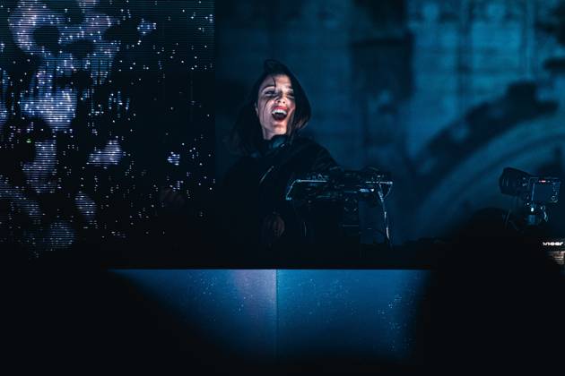 Belgian artist AmÃ lie Lens pictured during the Angele Instinct Release Party , a surprise party organized by the Brussels singer to celebrate the release of her album Instinct at the Grote Markt Grand Place, in Brussels, Friday 16 October 2026.  EMILExWINDAL 190036388