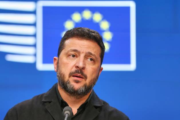 Brüssel, Belgien, 16.10.2026: Europa-Gebäude: EU-Gipfel: Wolodymyr Selenskyj gibt eine Pressekonferenz Copyright: xdtsxNachrichtenagenturx dts_139537