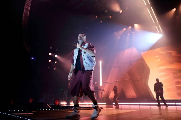 Marten Laciny alias Marteria bei einem Konzert in der Max-Schmeling-Halle in Berlin, 16. Oktober 2026. Marteria Konzert Berlin