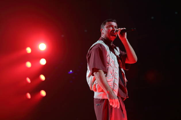 Marten Laciny alias Marteria bei einem Konzert in der Max-Schmeling-Halle in Berlin, 16. Oktober 2026. Marteria Konzert Berlin