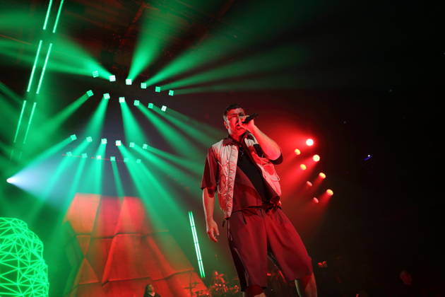 Marten Laciny alias Marteria bei einem Konzert in der Max-Schmeling-Halle in Berlin, 16. Oktober 2026. Marteria Konzert Berlin