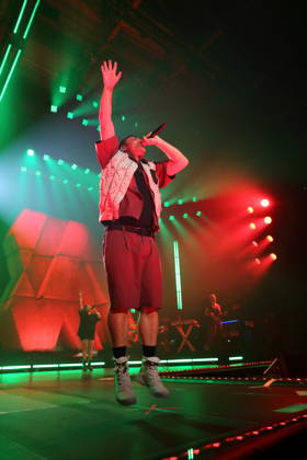 Marten Laciny alias Marteria bei einem Konzert in der Max-Schmeling-Halle in Berlin, 16. Oktober 2026. Marteria Konzert Berlin
