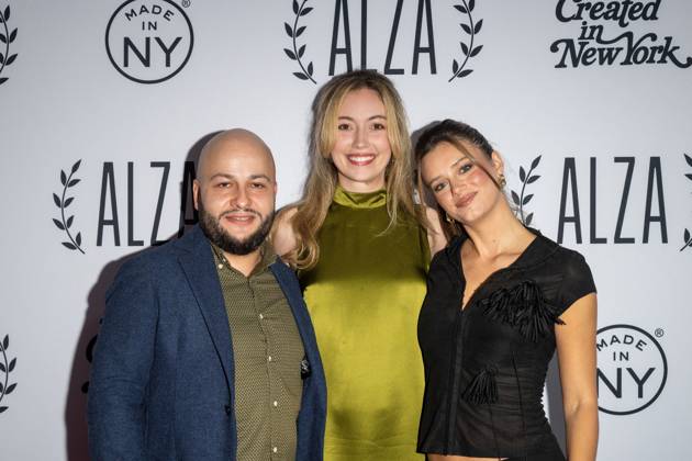 October 16, 2026, New York, New York, United States: (L-R) Jerry Bradford, Alexandra Swanbeck and Sophie Swiszcz attend Pride And Prejudice .at the Inaugural ALZA Festival at AMC 19th Street on October 16, 2026 in New York City. New York United States - ZUMAs197 20261016_aaa_s197_598 Copyright: xRonxAdarx