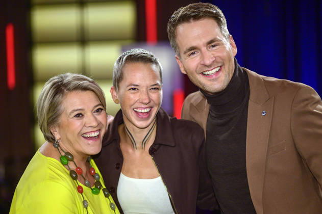 Lea Linster, Stefanie Heinzmann und Alexander Klaws bei der Aufzeichnung der WDR-Talkshow Kölner Treff im WDR Studio BS 3. Köln, 16.10.2026