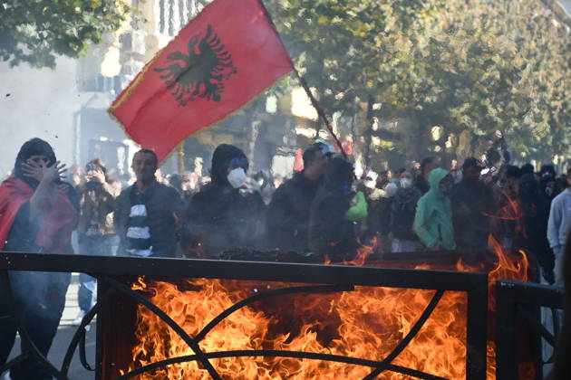 University students in Tirana continue widespread protests over educational conditions TIRANA, ALBANIA - OCTOBER 17: University students and young activists march through the streets of central Tirana, Albania, on October 17, 2026, as nationwide student-led demonstrations enter their fourth consecutive day. Demonstrators gathered near public academic institutions and the Ministry of Education to demand lower tuition fees, improved campus infrastructure, increased financial aid, and effective policy responses to rising living costs and youth unemployment. Olsi Shehu Anadolu Tirana Albania. Editorial use only. Please get in touch for any other usage.  Copyright: x2026xAnadoluxOlsixShehux