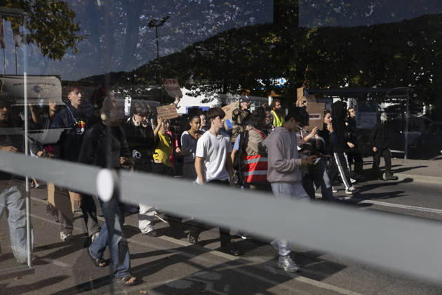 High Cost of Living Protest - Gap Demonstrators walk along a road in Gap, France, on October 17, 2026, during the Yellow Vests and Youth mobilization. Photo by Thibaut Durand ABACAPRESS.COM Gap Provence-Alpes-Cote d Azur France  Copyright: xDurandxThibaut ABACAx