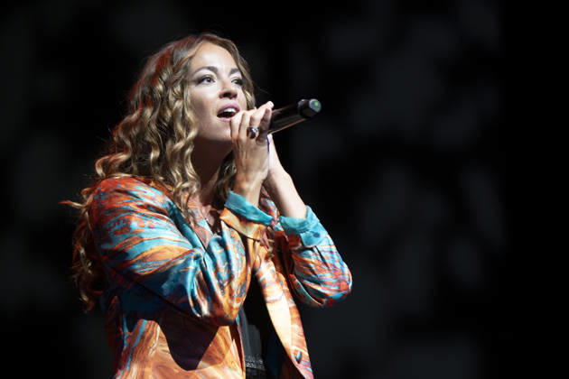 October 17, 2026, Madrid, Spain: Singer Sofia Ellar performs during a concert at the Plaza de Espana in Madrid. Madrid Spain  - ZUMAs197 20261017_aaa_s197_102 Copyright: xAtilanoxGarciax