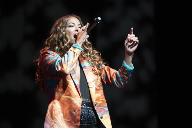 October 17, 2026, Madrid, Spain: Singer Sofía Ellar performs during a concert at the Plaza de Espana in Madrid. Madrid Spain - ZUMAs197 20261017_aaa_s197_141 Copyright: xAtilanoxGarciax