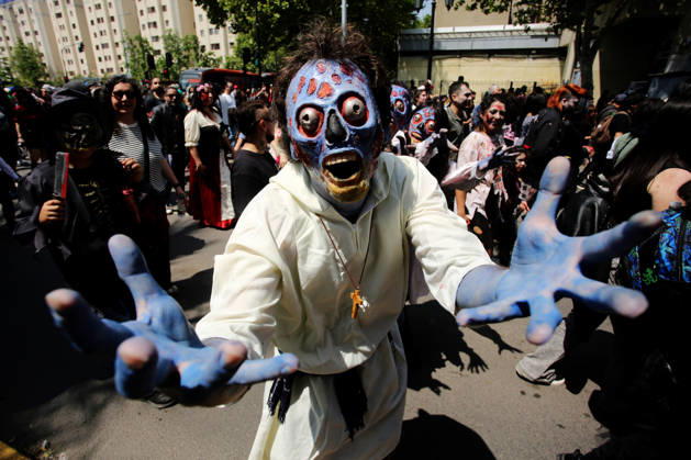 Santiago, October 17, 2026 The 2026 Zombiewalk takes place in downtown Santiago. Jonnathan Oyarzun Aton Chile, Santiago, Chile Aton 1200444  Copyright: JONNATHANxOYARZUN ATONxCHILE