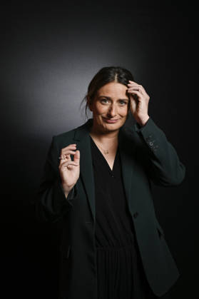 Marine Tondelier on Franc Jeu - Paris Leader of the Ecologists and French candidate for presidency Marine Tondelier poses for pictures for Franc Jeu on France 2 channel in Paris, France on October 18, 2026. Photo by Stephane Le Tellec ABACAPRESS.COM Paris France  Copyright: xLexTellecxStephane ABACAx