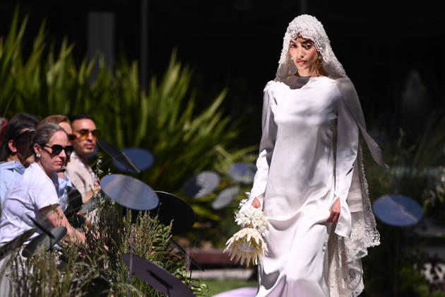 MELBOURNE FASHION WEEK PREVIEW, A model walks the runway during a 2026 Melbourne Fashion Week Runway Preview, at Sky Park, Melbourne, Monday, October 19, 2026. The preview features a selection of the upcoming collections that will appear on M FW runways including designers OUT OF HAND x Lisa Waup, Ebony Noire, Van Ermel Scherer, Perple, Gotham, Wilson Jedd Adams, Asiyam, Atoir, NGALI, Kuwaii, HoMie, Collective Closets x Mariam Farah, TOJHÃÄ, Amy Cottrell, BAAQIY and Sean Rentero. ( NO ARCHIVING MELBOURNE VICTORIA Australia Copyright: xJOELxCARRETTx 20261019117398152033