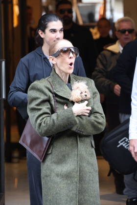 Céline Dion leaves the Royal Monceau hotel with her sons Nelson and Eddy and her dog the day after her final concert in Paris on October 19, 2026. Cyril Moreau, Bestimage. Céline Dion leaves the Royal Monceau hotel with her sons Nelson and Eddy and her dog, the day after her final concert in Paris on October 19, 2026, Paris, France  Copyright: xCYRILxMOREAUx xBESTIMAGExCYRILxMOREAUx xBESTIMAGEx