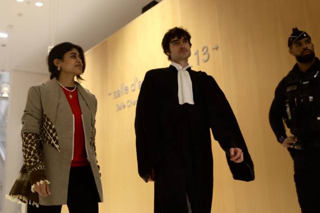 French MEP Rima Hassan arrives at Paris Courthouse for trial over alleged apology of terrorism PARIS, FRANCE - OCTOBER 19: French member of the European Parliament and member of La France Insoumise Rima Hassan (L) and her lawyer Vincent Brengarth arrive at the Paris Courthouse for her trial over alleged apology of terrorism, in Paris, France on October 19, 2026. Ibrahim Ezzat Anadolu Paris France. Editorial use only. Please get in touch for any other usage.  Copyright: x2026xAnadoluxIbrahimxEzzatx
