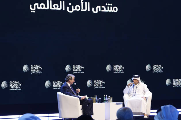 Global Security Forum in Doha DOHA, QATAR - OCTOBER 19: Qatar s Deputy Prime Minister and Minister of State for Defence Affairs, Saud bin Abdulrahman Al Thani, speaks at the Global Security Forum in Doha, Qatar, on October 19, 2026. He discusses Qatar s defence capabilities, regional security and diplomatic initiatives. Ali Altunkaya Anadolu Doha Qatar. Editorial use only. Please get in touch for any other usage. Copyright: x2026xAnadoluxAlixAltunkayax