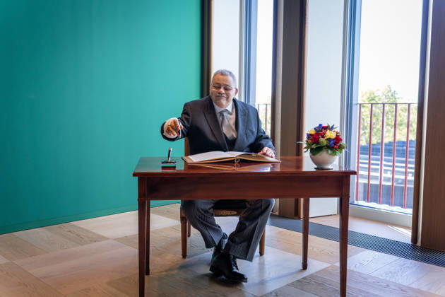 Bundespräsident, Frank-Walter Steinmeier, Akkreditierung von Botschaftern Berlin, Amtssitz am Spreebogen, Bundespräsident, Frank-Walter Steinmeier, Akkreditierung von Botschaftern, Bundeswehr, Botschafter, Mauritius, Joseph Lucien Finette Berlin Berlin GER
